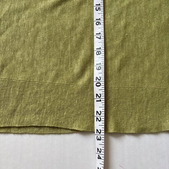 J Jill Green Knit Thin Sweater Size Smal Linen Blend - Picture 6 of 7